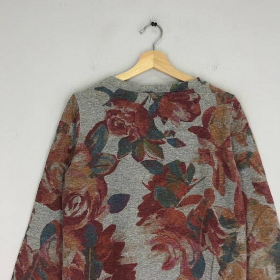 Vintage Retro Pop Art Floral Ladies Sweatshirt Be… - image 4