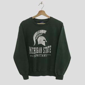 Vintage Michigan State Spartans Ncaa Sweatshirt Small Michigan State University MSU Spell Out Sweater Michigan State Pullover Jumper Size S
