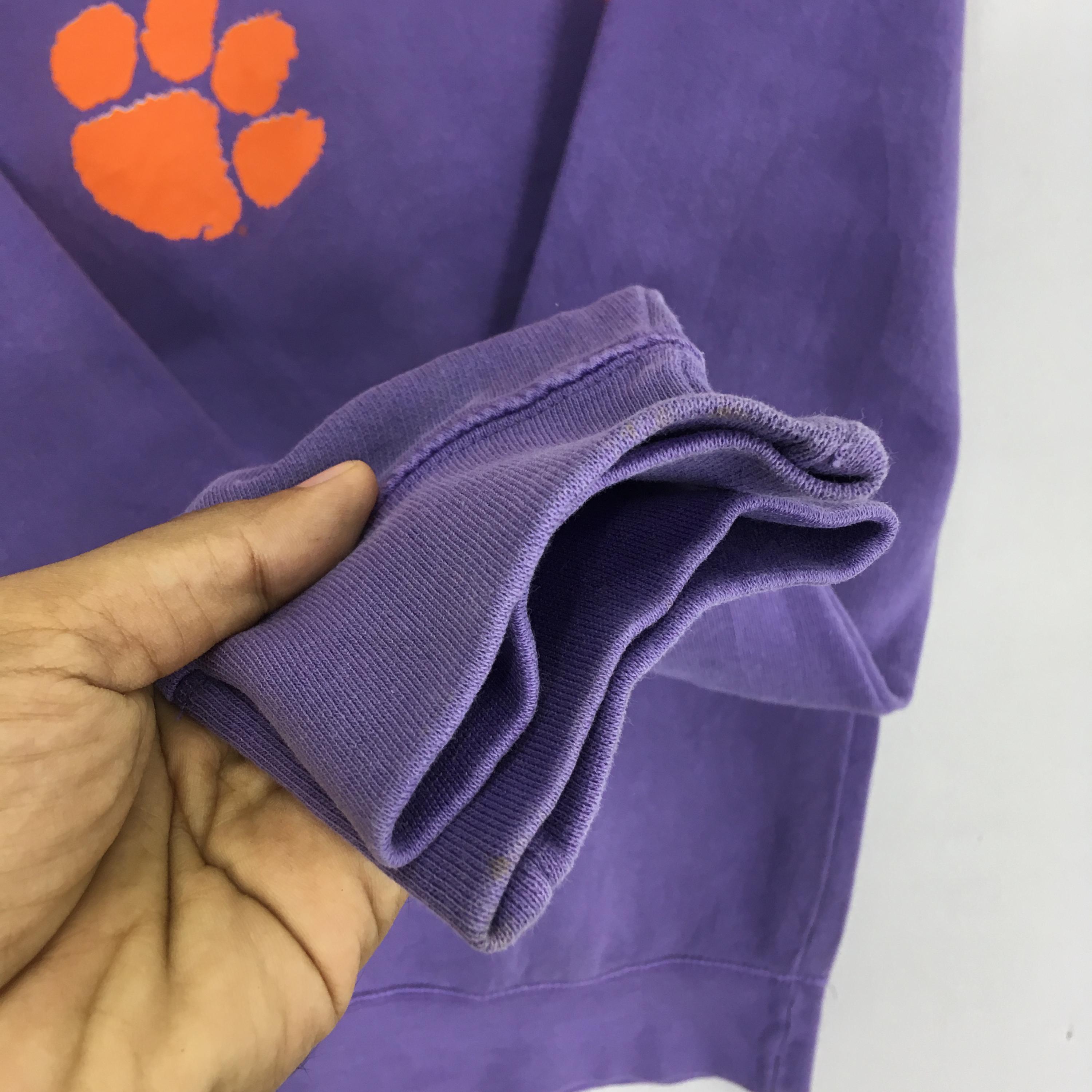 Vintage 90's Clemson Tigers Ncaa Purple Sweatshirt Large Clemson