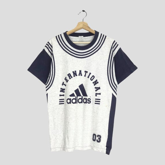 90年代ヴィンテージ アディダス トレフォイル グレー Tシャツ 