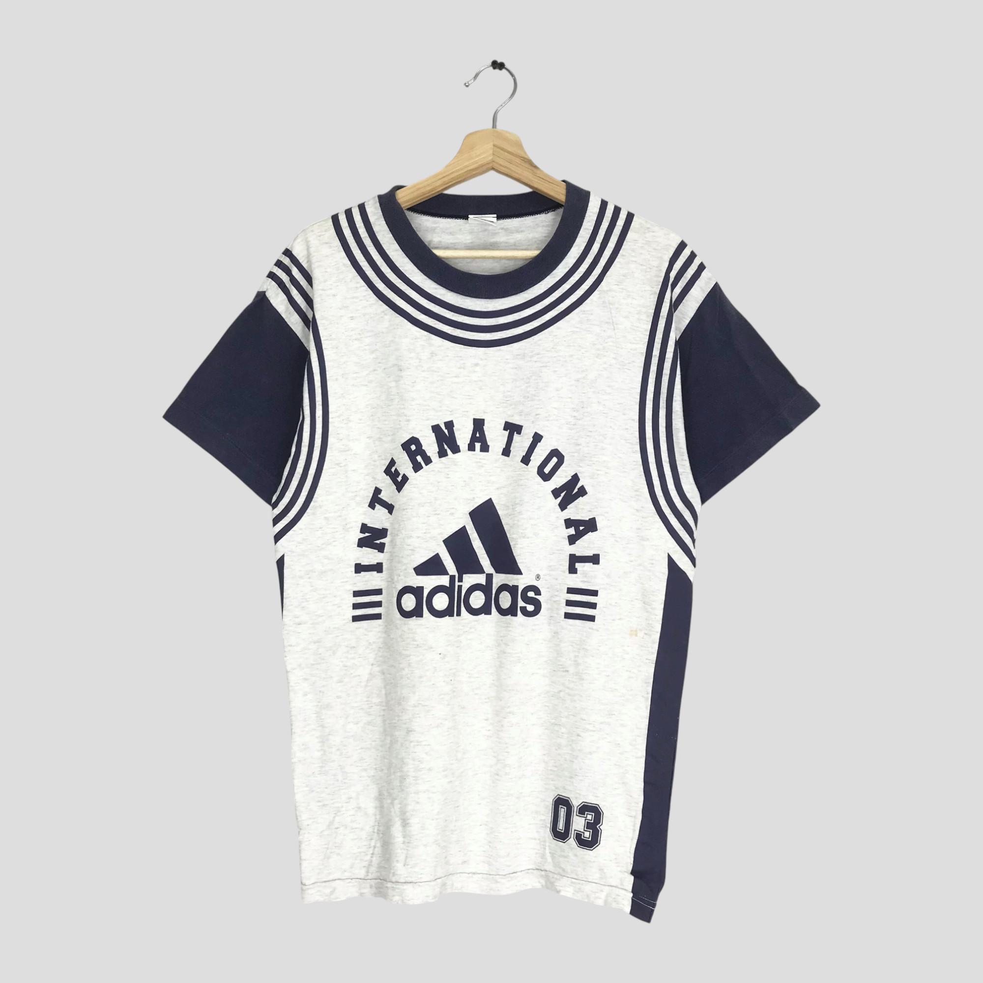 90年代ヴィンテージ アディダス トレフォイル グレー Tシャツ 