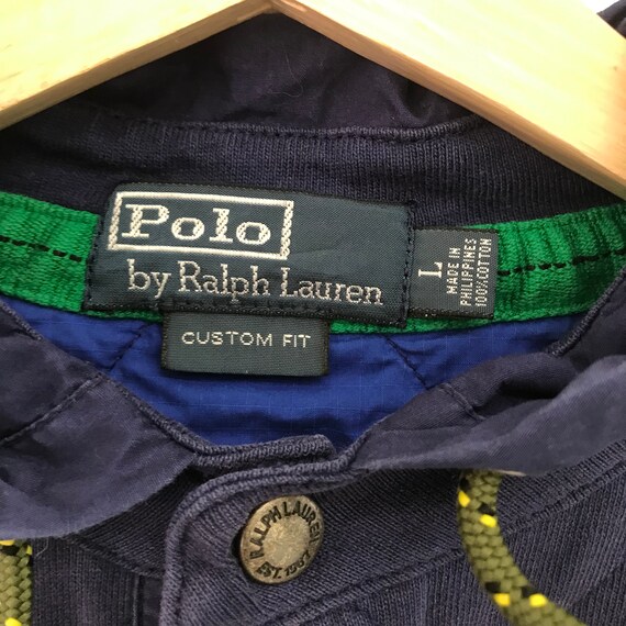 Vintage 90s Polo Ralph Lauren Half Button Yellow … - image 10