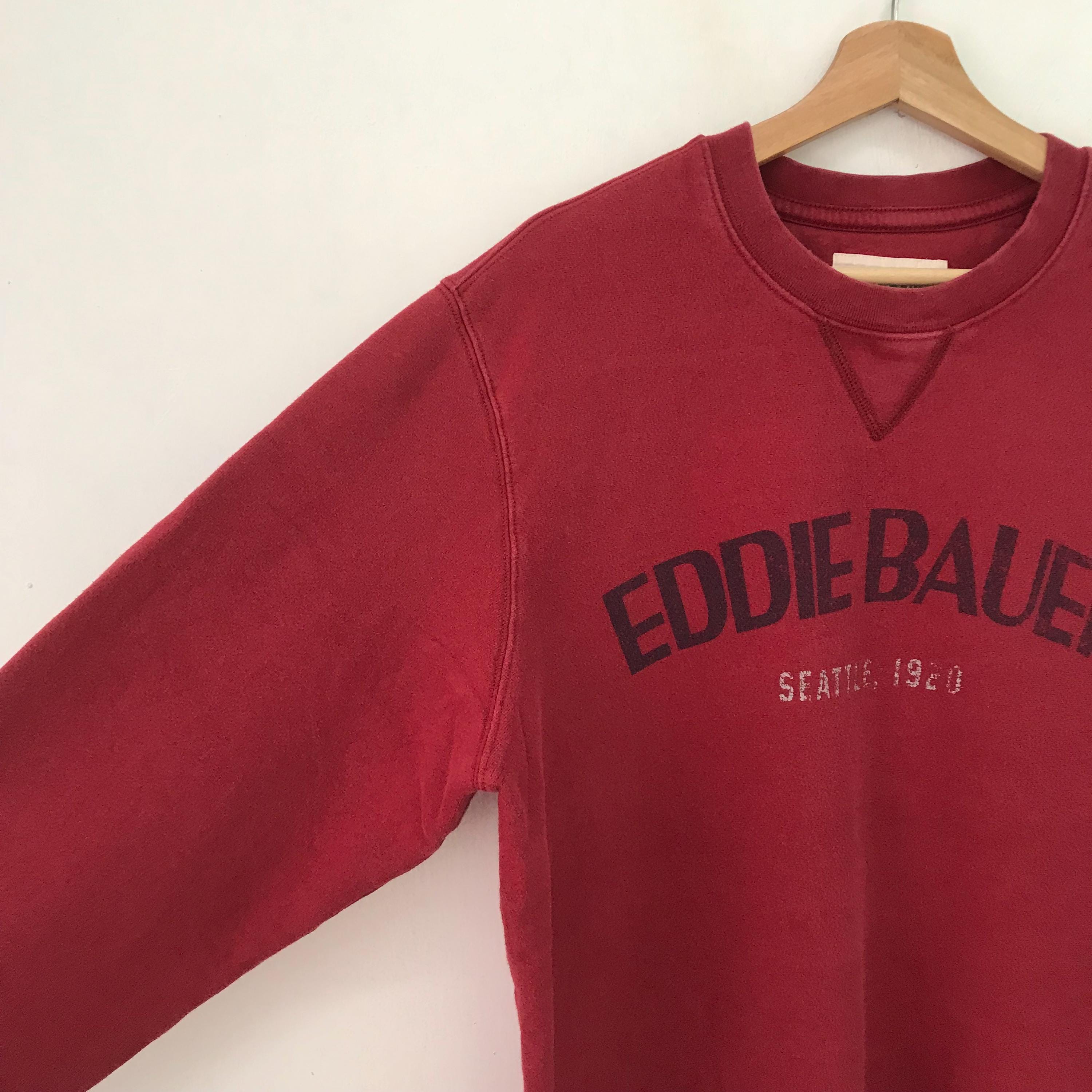 Vintage Eddie Bauer Red Sweatshirt Large Eddie Bauer Spell