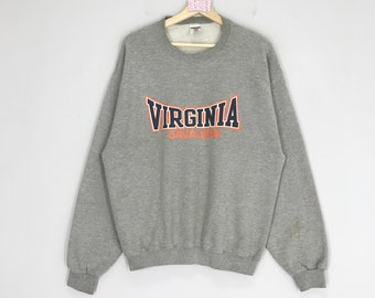 Vintage Y2K Virginia Cavaliers Ncaa Sweatshirt Virginia Spell Out Sweater Virginia Crewneck University Of Virginia Cavaliers Jumper Size L