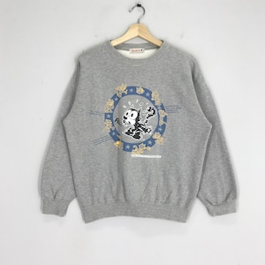 Vintage 90s Felix The Cat Gray Sweatshirts Felix The Cat Cartoon Sweater Felix Cartoon Crewneck Felix Cat Jumper Felix Cat Pullover Size M