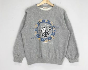 Vintage 90s Felix The Cat Gray Sweatshirts Felix The Cat Cartoon Sweater Felix Cartoon Crewneck Felix Cat Jumper Felix Cat Pullover Size M