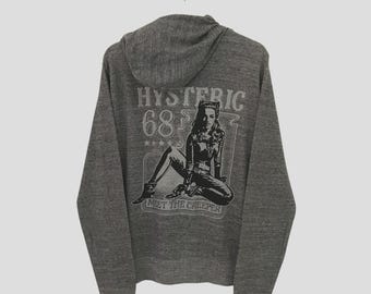 HYSTERIC GLAMOUR Detroit Full Zipper Hoodie Large Size Gray