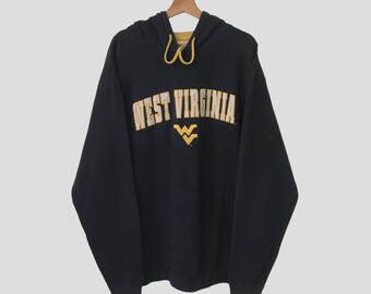 Suéter azul vintage de la Universidad de Virginia Occidental WVU 3XL Sudadera con capucha estampada de la Universidad de Virginia Occidental Suéter de los Mountaineers de Virginia Occidental XXXL