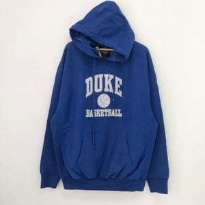 Vintage Duke University Blue Sweater Xlarge Duke Basketball Ncaa Spell Out Hoodie Duke University College Big Logo Pullover Duke Size XL