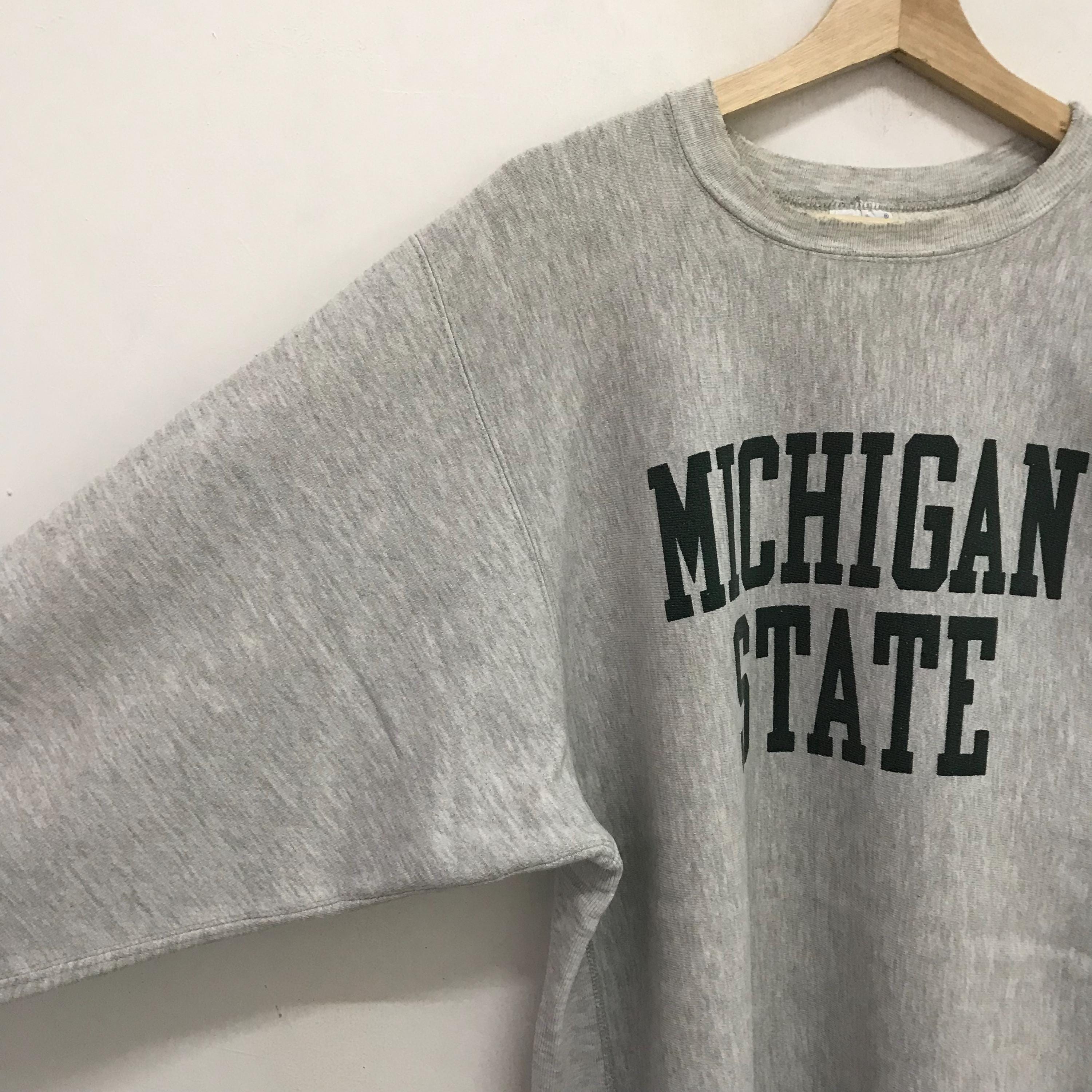 Vintage 90s Champion Reverse Weave Michigan State Sweatshirt