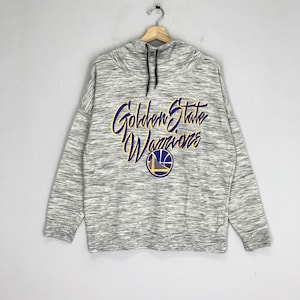 Vintage golden state warriors sports plotki off shoulder długi rękaw sweter szary bluza paski sztuka lniane linie