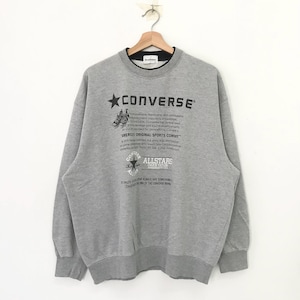 Vintage Converse All Star Gray Sweatshirt Xlarge Converse All Star Big Logo Crewneck Converse Pullover Converse All Star Jumper Size XL
