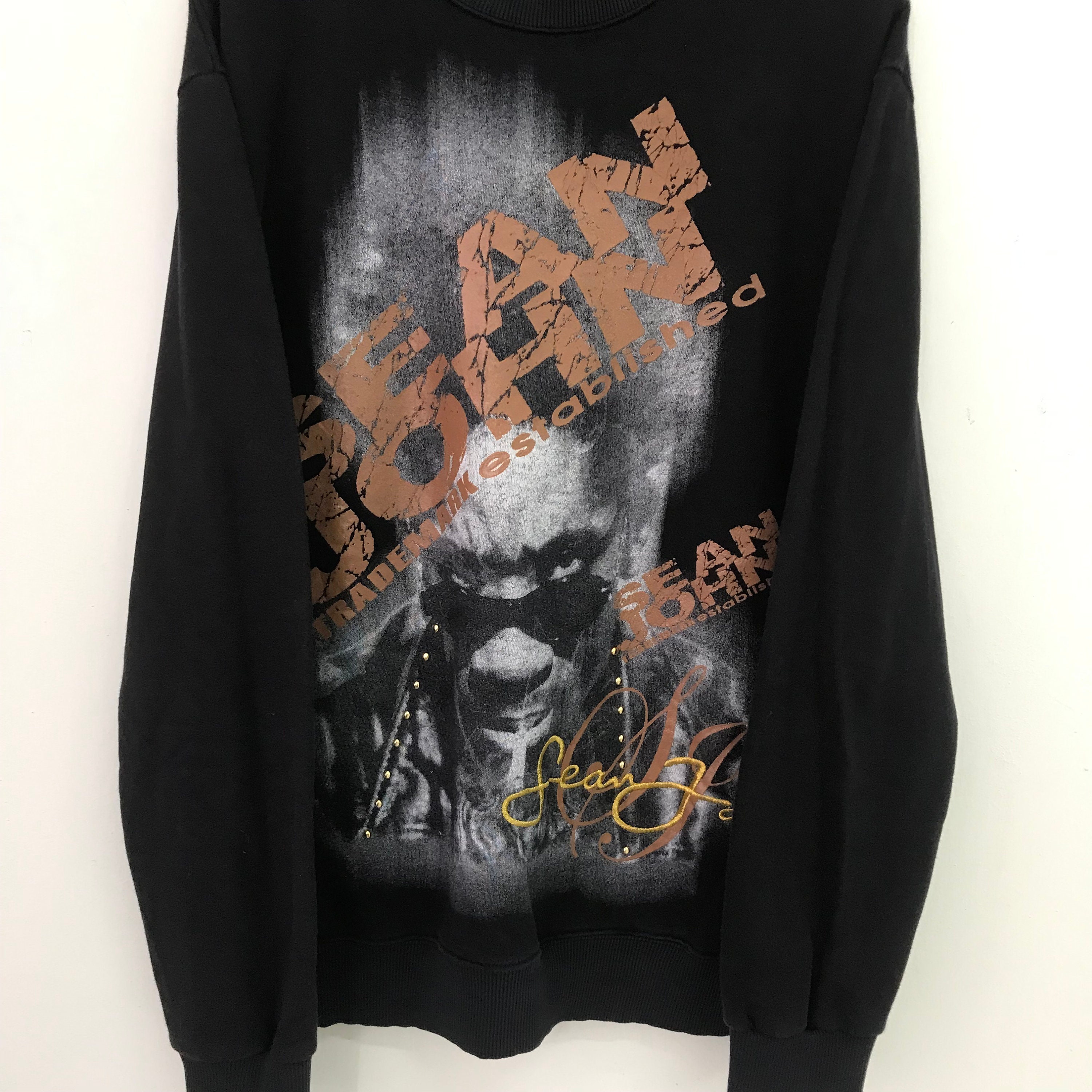 Vintage Y2K Retro Graphic Rapper Black Sweatshirt Large Streetwear ...