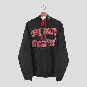 Vintage Ohio State Buckeyes Ncaa Grey Sweater Large Ohio State University Embroidery Logo Pullover Hoodie Ohio Buckeyes Football Size L