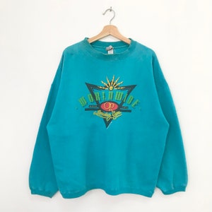 Vintage Ocean Pacific Op Surfing Blue Sweatshirt Xlarge Ocean Pacific Worldwide Surf Crewneck Ocean Pacific Hawaii Pullover Jumper Size XL