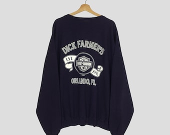 Vintage Harley Davidson Motorcycles Blue Sweatshirt 2Xlarge Harley Davidson American Bikers Motorcycle Sweater Harley Davidson Big Size XXL