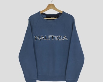 ヴィンテージ NAUTICA JEAN クルーネック スウェットシャツ ビッグロゴ 