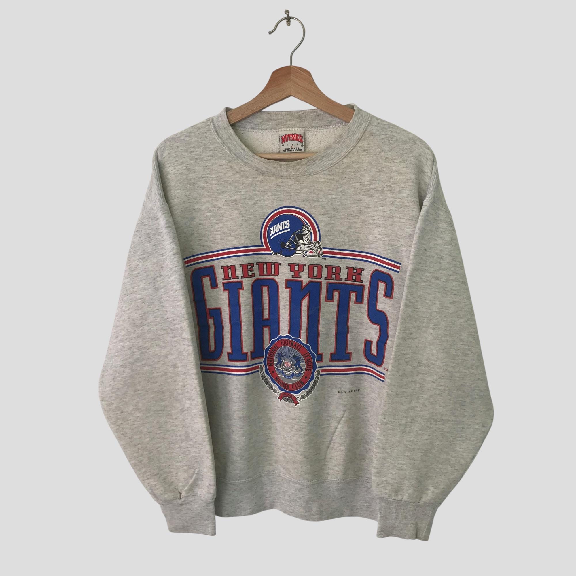 Vintage 90s New York Giants Grey Sweatshirt Medium New York Giants 