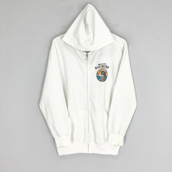 Vintage 90s T&C Surf Design Sweatshirt Hoodie White Medium Vintage 90s T&C Surf Design Sweatshirt Hoodie White Medium