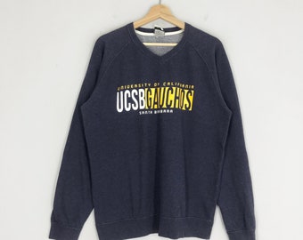 Vintage University Of California Santa Barbara Sweatshirt Barbara Sweater Blue UCSB Gauchos Crewneck University Santa Barbara Jumper Size M