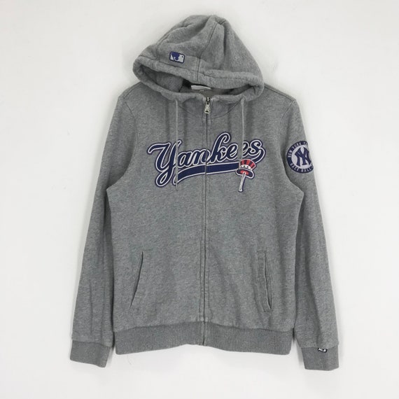 Vintage New York Yankees Gray Sweater Medium NY Yankees Baseball Team Mlb Sweater Full Zipper New York Yankees Baseball Team Hoodie Size M Etsy Canada