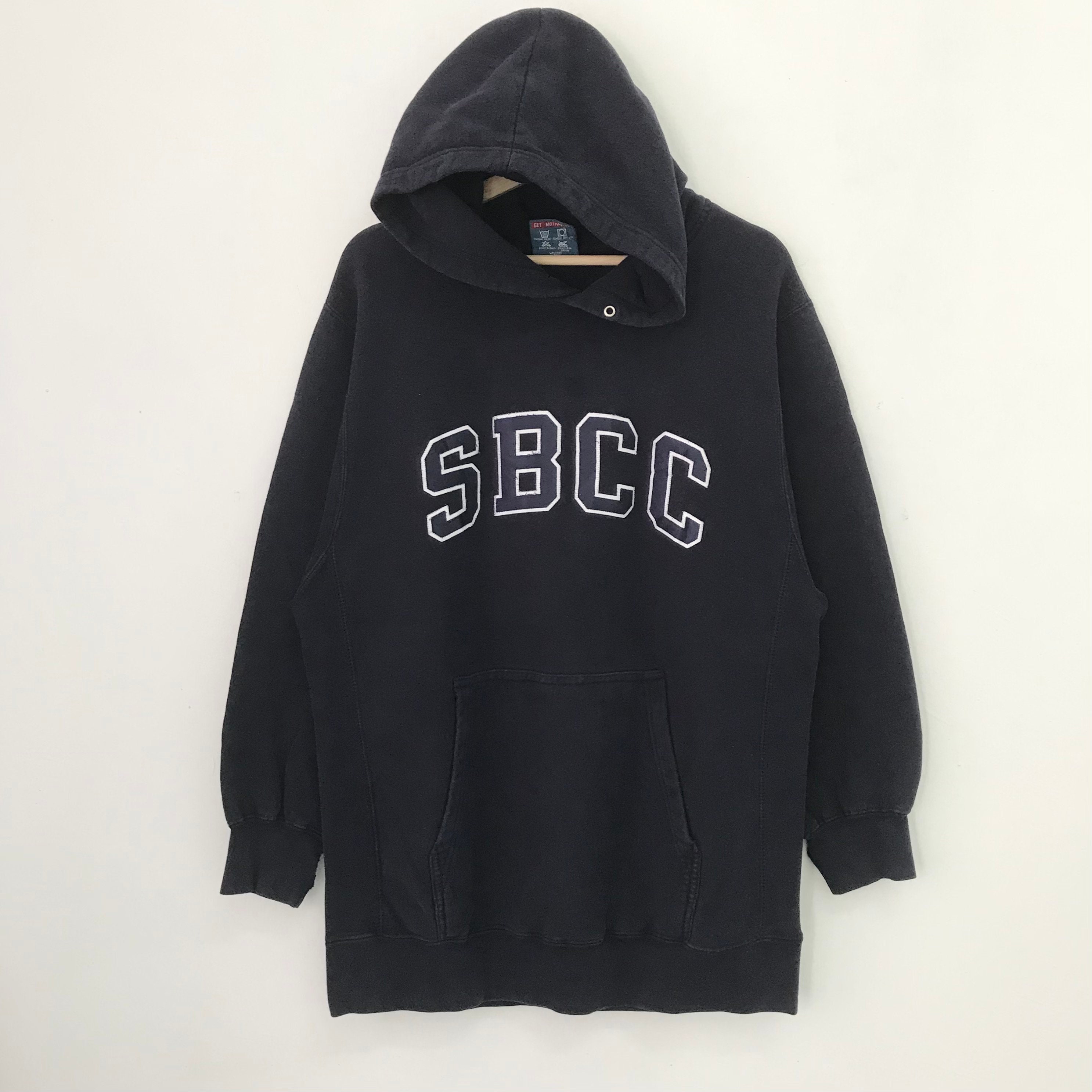 Vintage 90s Santa Barbara City College Blue Sweater Large Santa 
