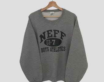 Sweatshirt Vintage Russell Athletic Années 90 - Taille XXL, Gris, Coupe Boxy - Made In USA - Occasion