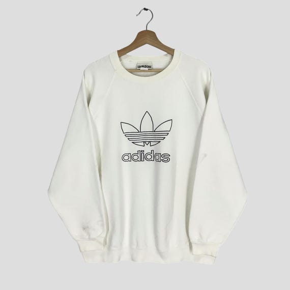 Sudadera Adidas Trefoil vintage de los años 90 con bordado de tres
