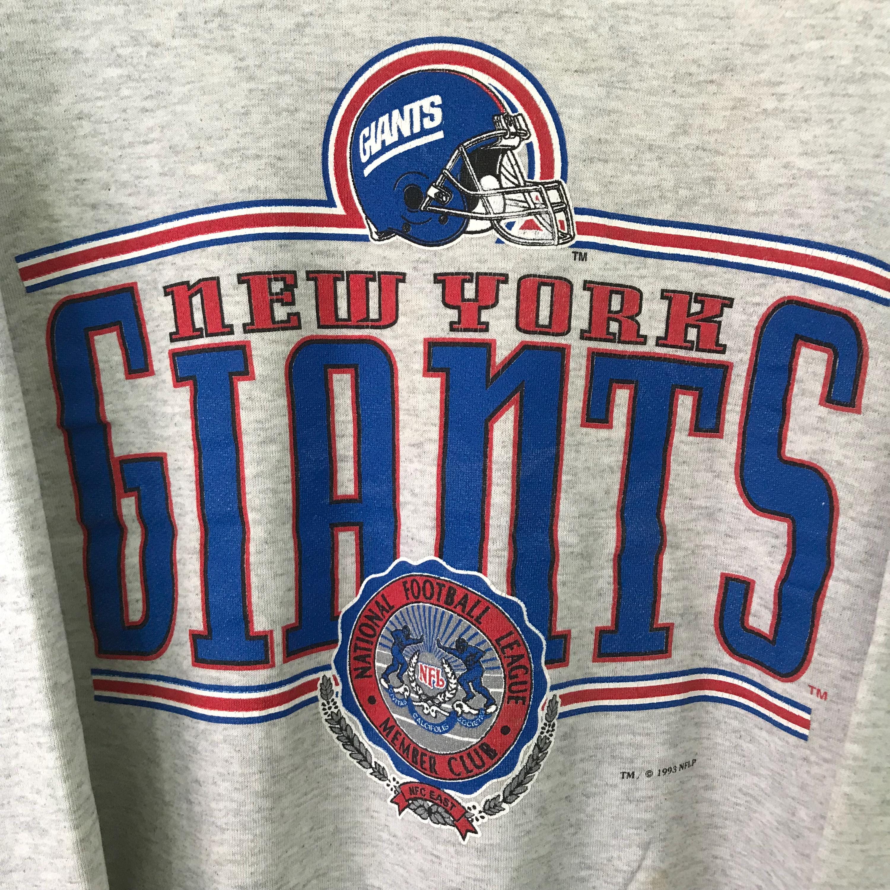 Vintage 90s New York Giants Grey Sweatshirt Medium New York Giants 