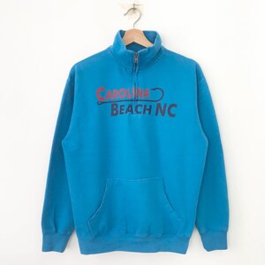 Vintage Carolina Beach Blue Sweatshirt Medium Carolina Beach Island North Carolina Spell Out Sweater Carolina Beach Pullover Jumper Size M