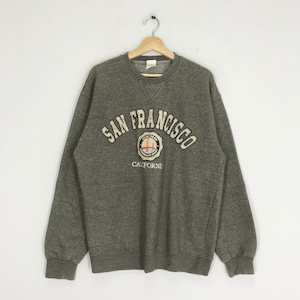 Vintage San Francisco Sweatshirt San Francisco California Fisherman Wharf City Crewneck Big Logo San Francisco Pullover San Francisco Size L