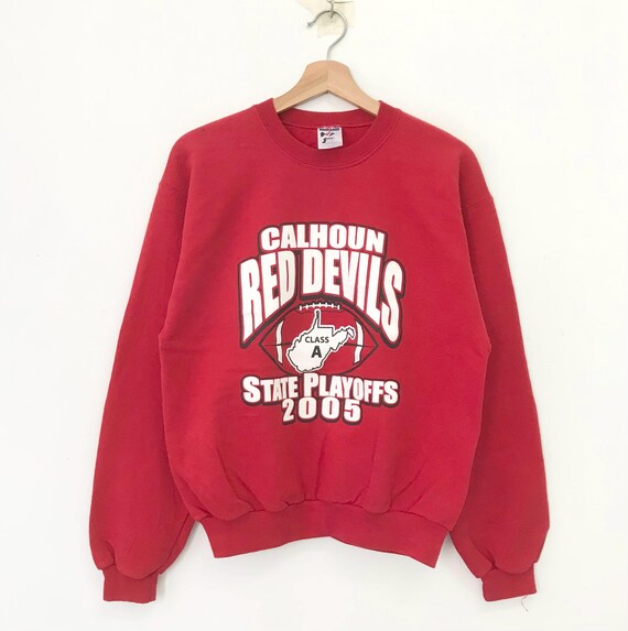 Vintage Y2K Calhoun Red Sweatshirt Small Calhoun Football Spell Out Sweater Calhoun Crewneck Calhoun Sport Team Pullover Jumper Size S