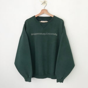 Sudadera verde vintage de la Universidad de Shippensburg de los años 90, talla XL, suéter con texto en inglés &quot;Shippensburg University of Pennsylvania&quot; de Shippensburg, talla XL