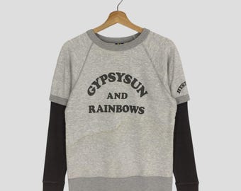 Vintage Hysteric Glamour Japan Grey Sweatshirt Small Hysteric Glamour Gypsysun And Rainbows Printed Sweater Hysteric Glamour Japan Size S