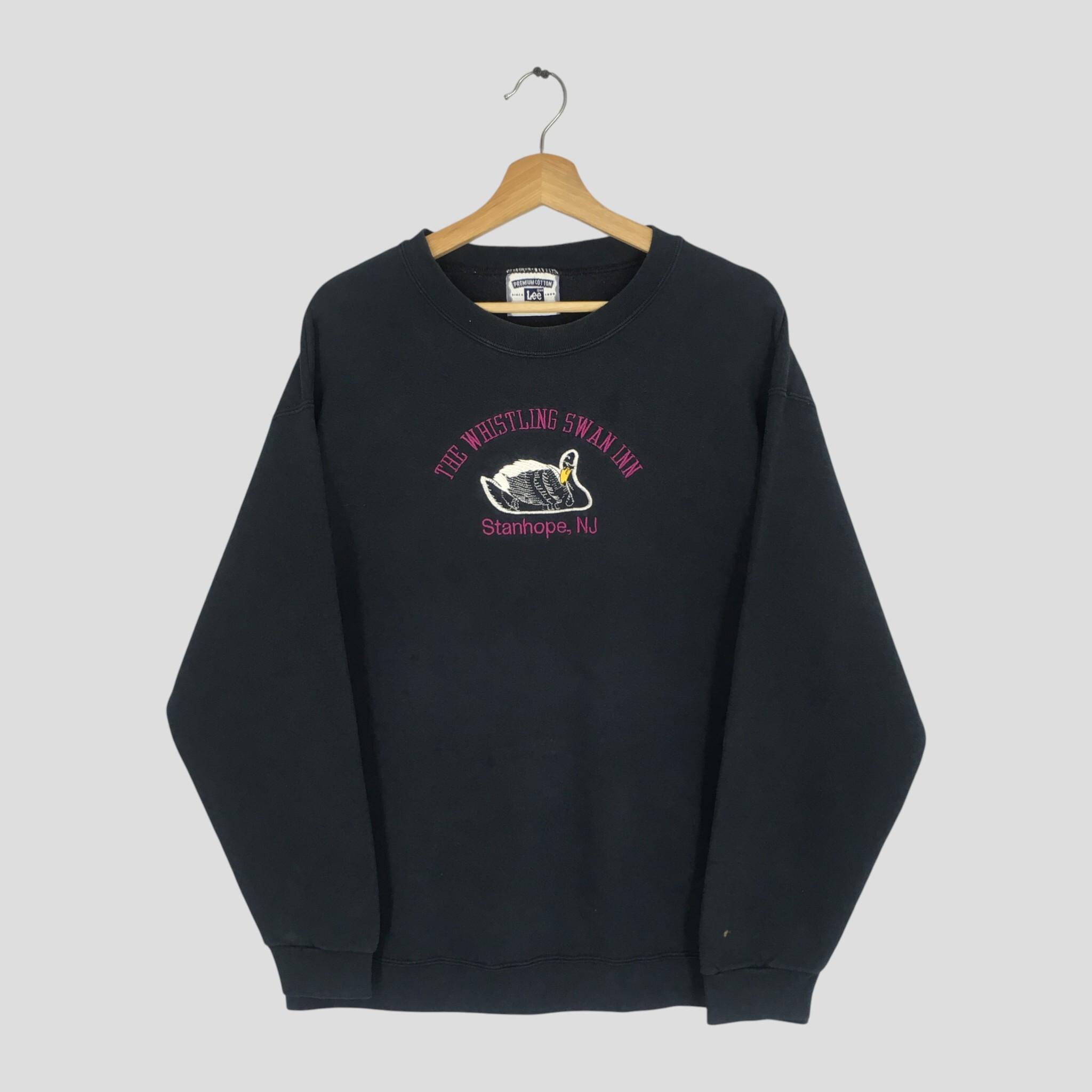 MELTED BUTTER SWAN OVERSIZED SWEATSHIRT Relaxed Cotton Soft Fleece 