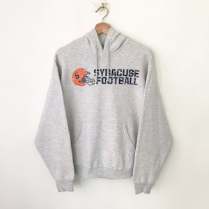 Vintage Y2K Syracuse University Ncaa Grey Sweater Medium Syracuse Football Spell Out Logo Pullover Syracuse University Logo Hoodie Size M