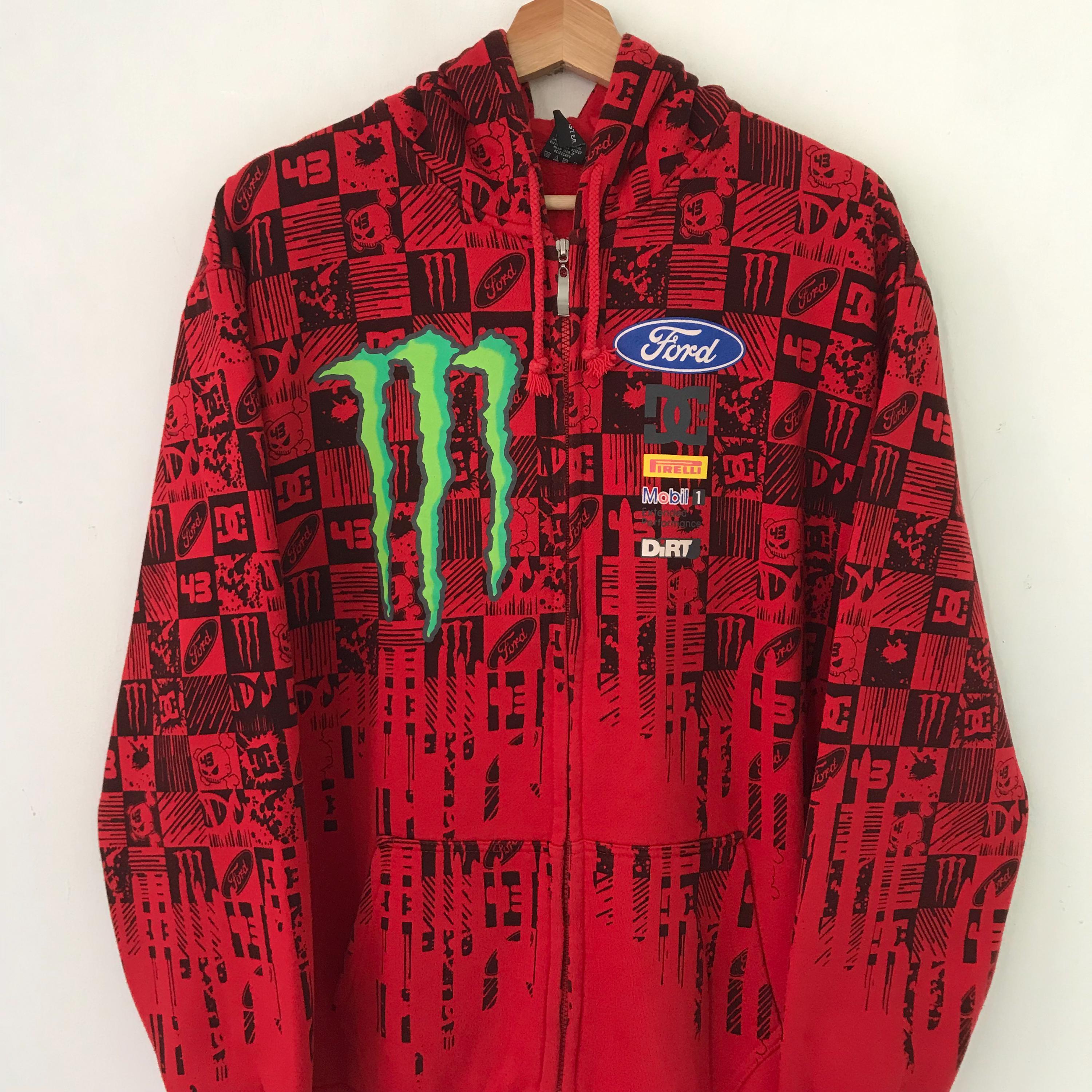 Vintage Monster Energy Red Sweater 2xlarge Monster Energy Graphic