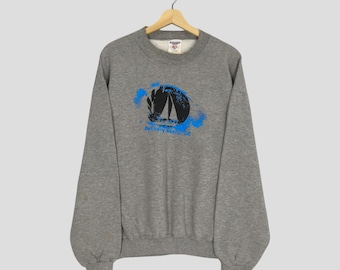 Vintage Y2K Bethany Beach Gray Sweatshirt Large Bethany Beach City Delaware Printed Sweater Bethany Beach Crewneck Souvenirs Pullover Size L