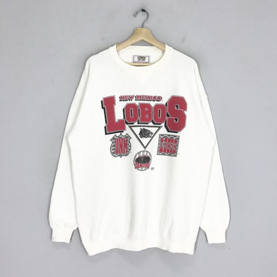 Vintage University New Mexico White Sweatshirt La… - image 1