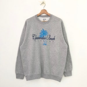 Vintage Clearwater Beach Florida Grey Sweatshirt Xlarge Clearwater Beach Florida Usa Sweater Clearwater Beach Hawaii Crewneck Beach Size XL