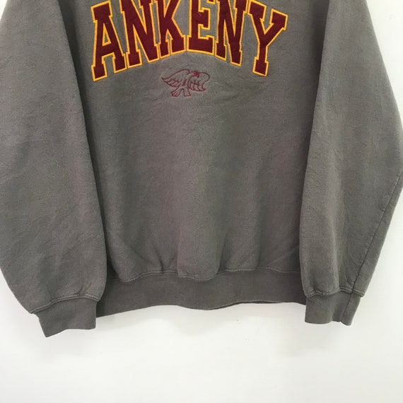 Vintage Y2K Ankeny Iowa Brown Sweatshirt Medium Ankeny Spell Out Big Logo Sweater Ankeny Hawks Crewneck Ankeny Pullover Ankeny Jumper Size M View 6