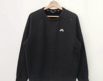 Nike Athletics Black Sweatshirt Medium Nike Embroidery Logo Swoosh Sportswear Nike Sweater Nike Crewneck Nike Sport Pullover Jumper Size M