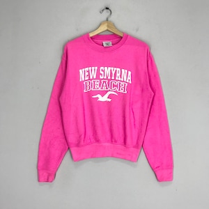 Vintage Y2K nieuwe Smyrna Beach Sweatshirt Smyrna Beach trui nieuwe Smyrna Beach City Florida ronde hals groot logo Smyrna Beach trui maat S