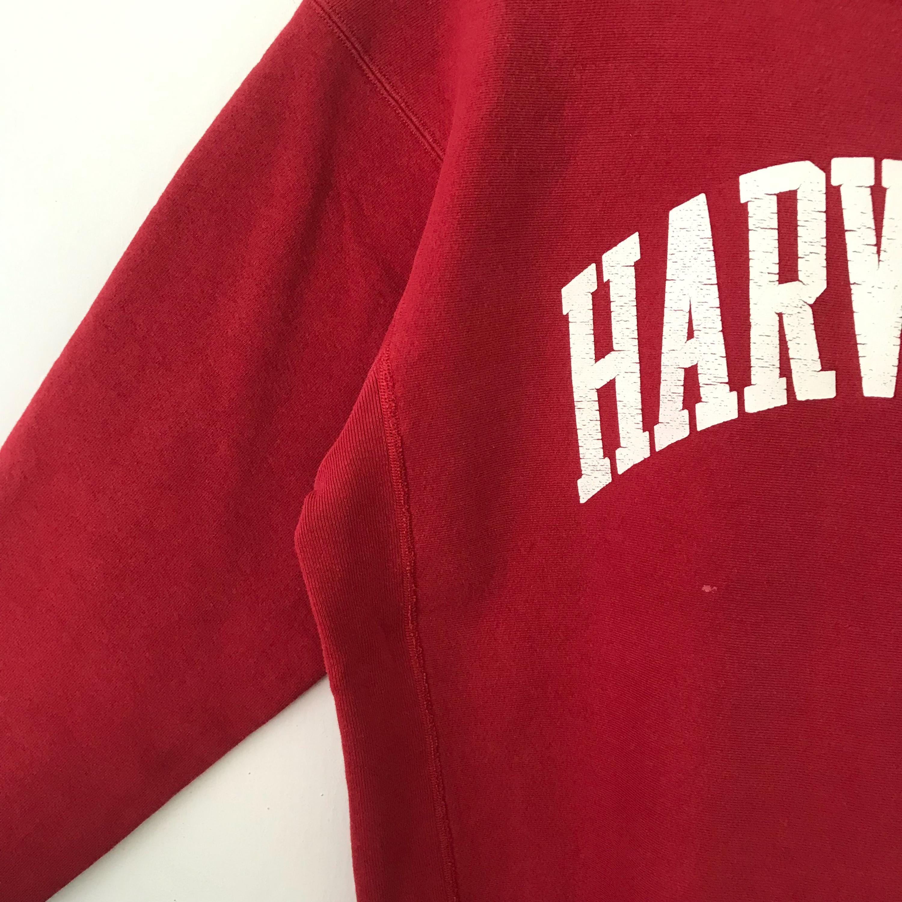 Vintage Champion Reverse Weave Harvard University Red Sweatshirt 