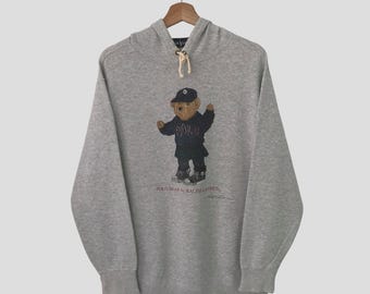 Vintage Polo Bear Ralph Lauren Gray Sweater Polo Ralph Lauren