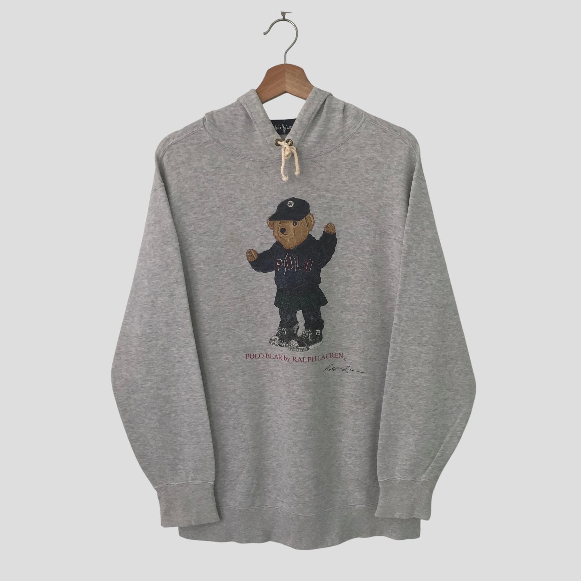 Vintage Polo Bear Ralph Lauren Gray Sweater Polo Ralph Lauren