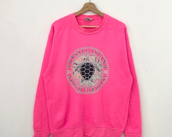Vintage Topsail Island North Carolina Pink Sweatshirt Medium Topsail Island Beach Big Logo Crewneck Topsail Island Pullover Jumper Size M