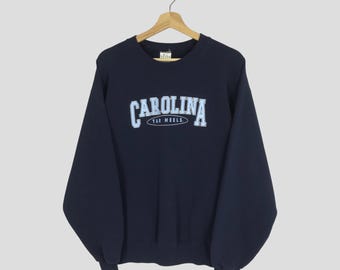 Vintage UNC-sweater: North Carolina Tar Heels, maat M