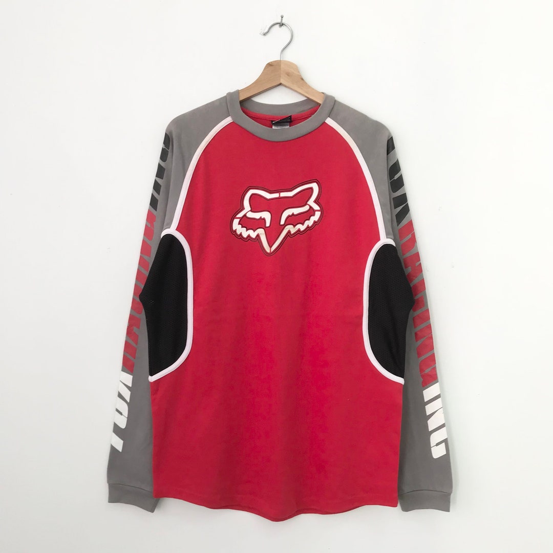 Vintage Fox Racing Team Motocross Red Tshirt Large Fox Racing