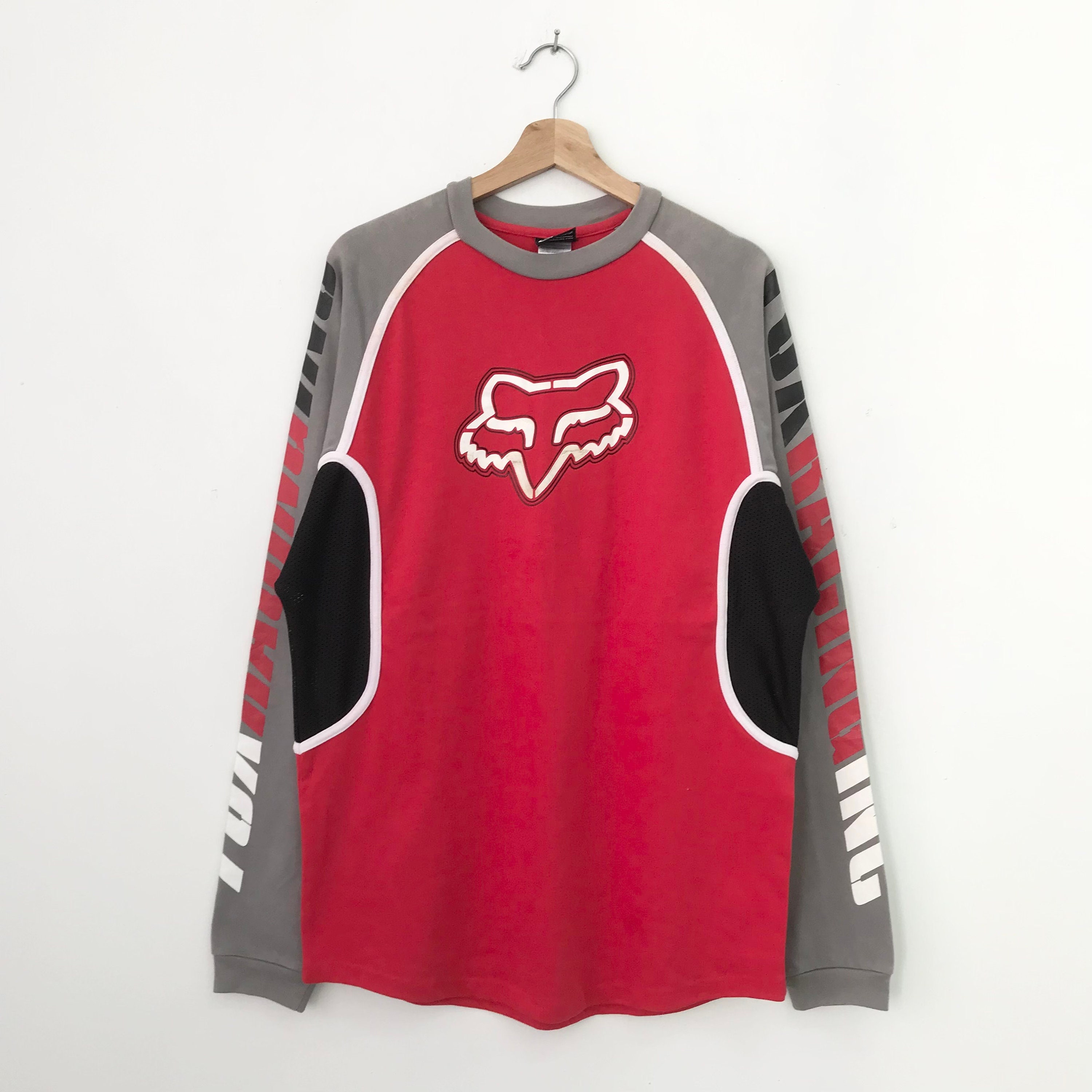 Vintage Fox Racing Team Motocross Red Tshirt Large Fox Racing